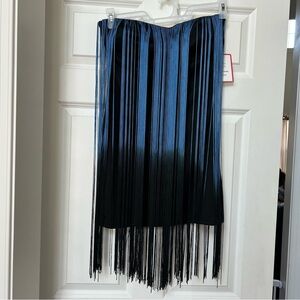 Joyce Leslie Dress with Blue and Black Ombré Fringe